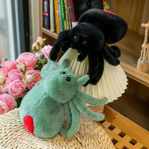 Planet Gates Simulation Black Spider Jumping Spider Doll Crawling Pet Doll Plush Cute Reptile Plush Toy Super Cute Doll