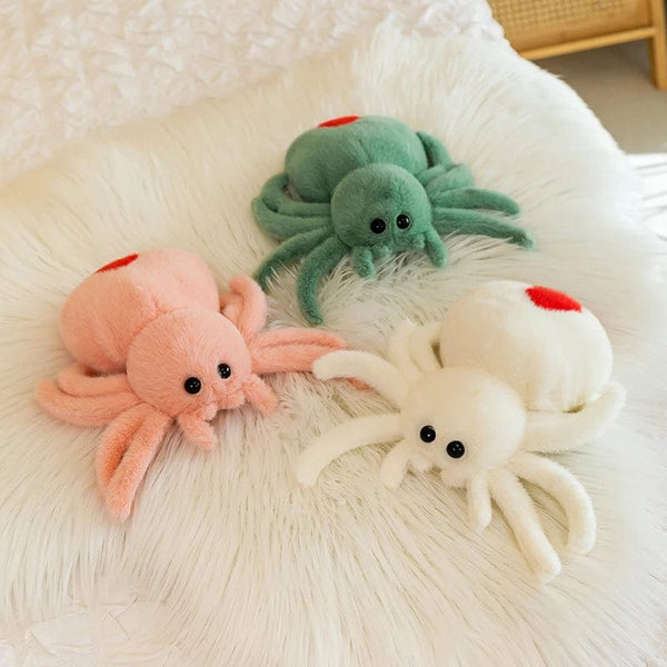 Planet Gates Simulation Black Spider Jumping Spider Doll Crawling Pet Doll Plush Cute Reptile Plush Toy Super Cute Doll