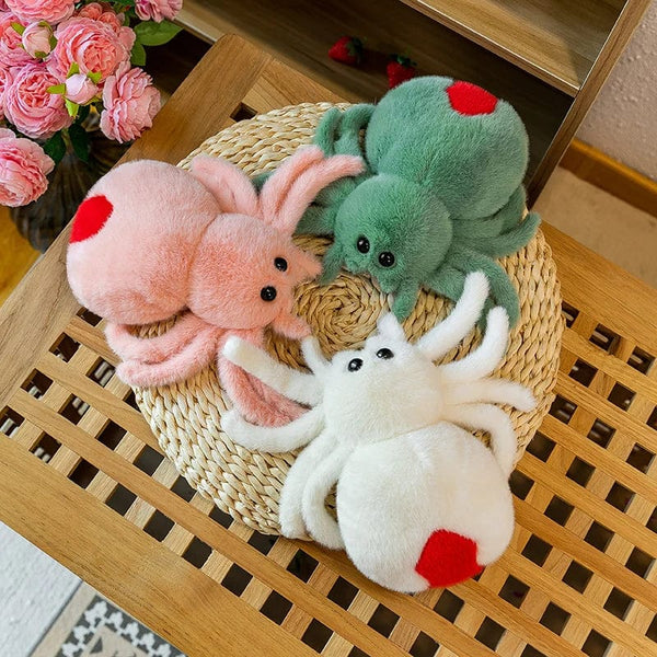 Planet Gates Simulation Black Spider Jumping Spider Doll Crawling Pet Doll Plush Cute Reptile Plush Toy Super Cute Doll