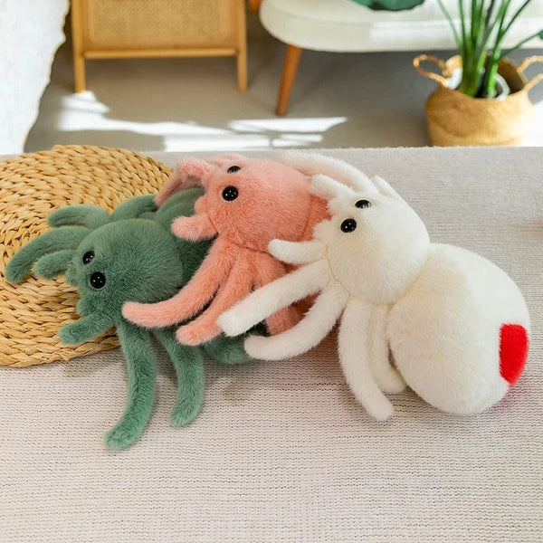 Planet Gates Simulation Black Spider Jumping Spider Doll Crawling Pet Doll Plush Cute Reptile Plush Toy Super Cute Doll
