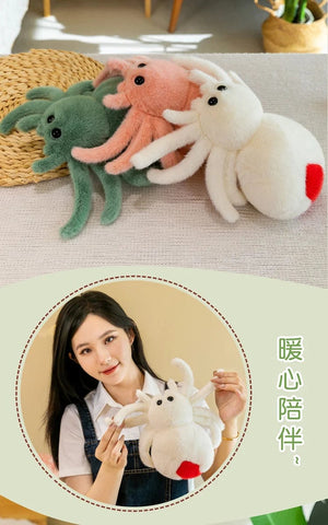 Planet Gates Simulation Black Spider Jumping Spider Doll Crawling Pet Doll Plush Cute Reptile Plush Toy Super Cute Doll