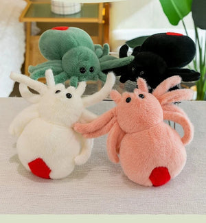 Planet Gates Simulation Black Spider Jumping Spider Doll Crawling Pet Doll Plush Cute Reptile Plush Toy Super Cute Doll