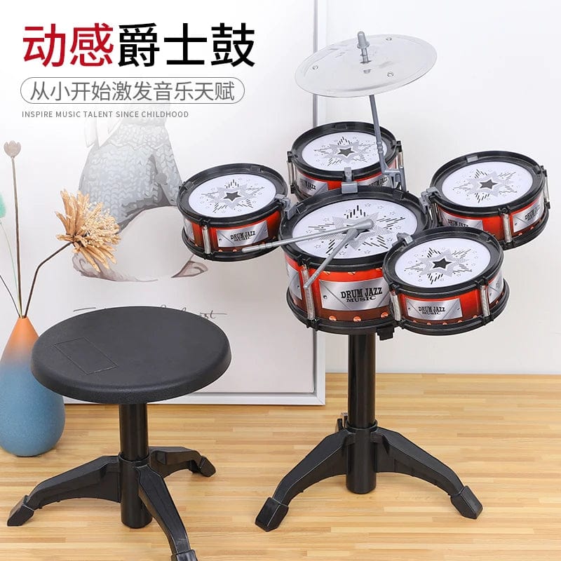 Planet Gates Simulation Drum Set Junior Drums Kit Jazz Drums Percussion Musical Instrument Wisdom Development Toys For Children Kid Gifts