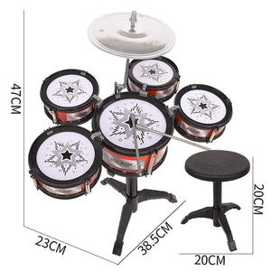 Planet Gates Simulation Drum Set Junior Drums Kit Jazz Drums Percussion Musical Instrument Wisdom Development Toys For Children Kid Gifts
