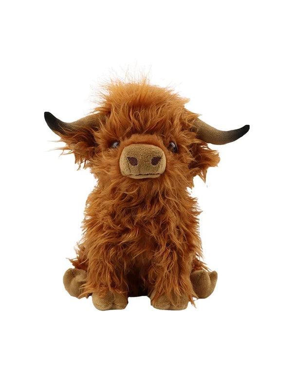 Planet Gates Simulation Highland Cow Plush Animal Doll Soft Stuffed Highland Cow Plush Toy Kawaii Kids Baby Gift Toy Home Room Decor