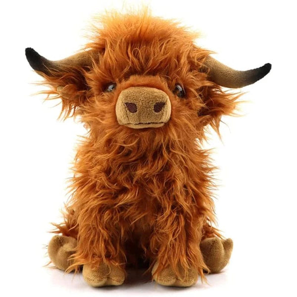 Planet Gates Simulation Highland Cow Plush Animal Doll Soft Stuffed Highland Cow Plush Toy Kawaii Kids Baby Gift Toy Home Room Decor