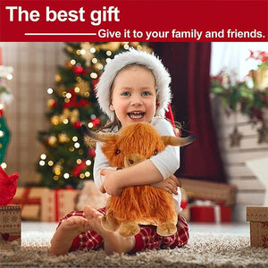 Planet Gates Simulation Highland Cow Plush Animal Doll Soft Stuffed Highland Cow Plush Toy Kawaii Kids Baby Gift Toy Home Room Decor