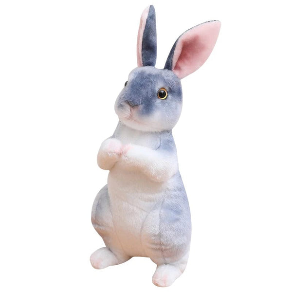 Planet Gates Simulation Kawaii Long Ears Realistic Rabbit Plush Toy Lifelike Animal Stuffed Doll Toys for Kids Girls Birthday Gift Room Decor