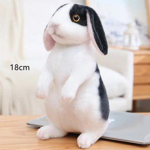 Planet Gates Simulation Kawaii Long Ears Realistic Rabbit Plush Toy Lifelike Animal Stuffed Doll Toys for Kids Girls Birthday Gift Room Decor