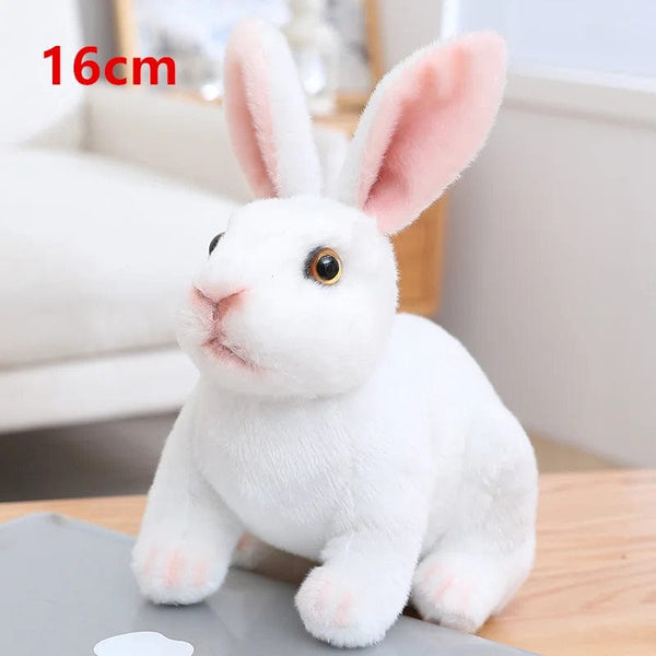 Planet Gates Simulation Kawaii Long Ears Realistic Rabbit Plush Toy Lifelike Animal Stuffed Doll Toys for Kids Girls Birthday Gift Room Decor