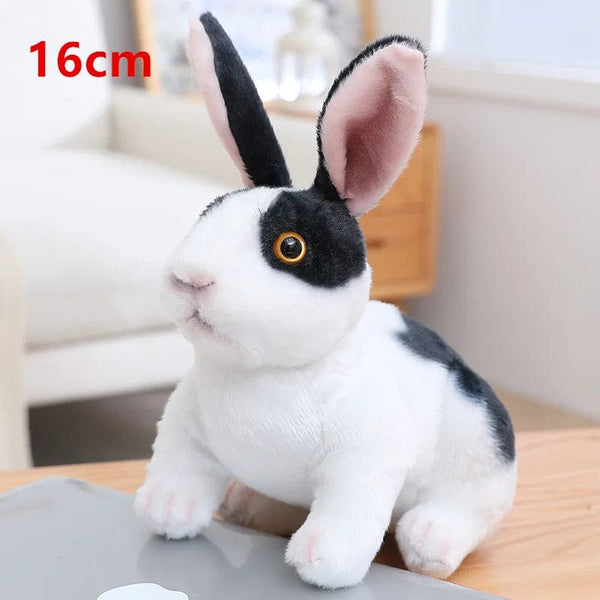 Planet Gates Simulation Kawaii Long Ears Realistic Rabbit Plush Toy Lifelike Animal Stuffed Doll Toys for Kids Girls Birthday Gift Room Decor
