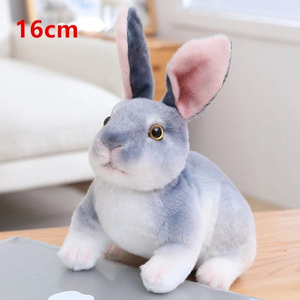 Planet Gates Simulation Kawaii Long Ears Realistic Rabbit Plush Toy Lifelike Animal Stuffed Doll Toys for Kids Girls Birthday Gift Room Decor