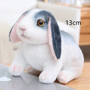 Planet Gates Simulation Kawaii Long Ears Realistic Rabbit Plush Toy Lifelike Animal Stuffed Doll Toys for Kids Girls Birthday Gift Room Decor