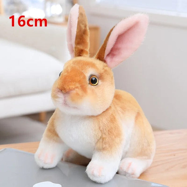 Planet Gates Simulation Kawaii Long Ears Realistic Rabbit Plush Toy Lifelike Animal Stuffed Doll Toys for Kids Girls Birthday Gift Room Decor