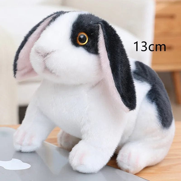 Planet Gates Simulation Kawaii Long Ears Realistic Rabbit Plush Toy Lifelike Animal Stuffed Doll Toys for Kids Girls Birthday Gift Room Decor