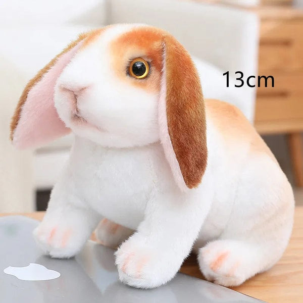Planet Gates Simulation Kawaii Long Ears Realistic Rabbit Plush Toy Lifelike Animal Stuffed Doll Toys for Kids Girls Birthday Gift Room Decor