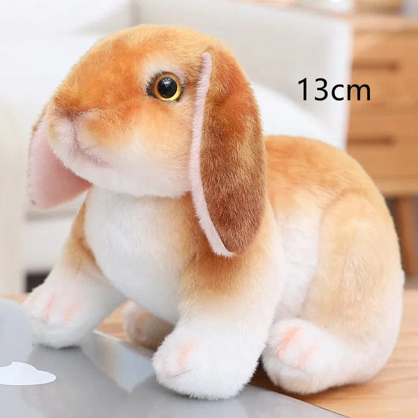 Planet Gates Simulation Kawaii Long Ears Realistic Rabbit Plush Toy Lifelike Animal Stuffed Doll Toys for Kids Girls Birthday Gift Room Decor
