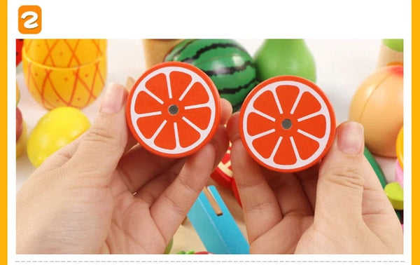 Planet Gates Simulation Kitchen Pretend Toy Wooden Classic Game Montessori Educational Toy For Children Kids Gift Cutting Fruit Vegetable Set