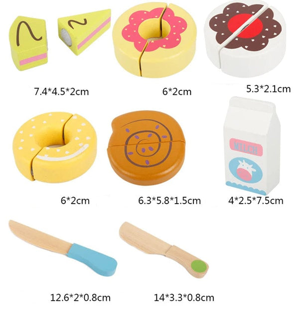 Planet Gates Simulation Kitchen Pretend Toy Wooden Classic Game Montessori Educational Toy For Children Kids Gift Cutting Fruit Vegetable Set