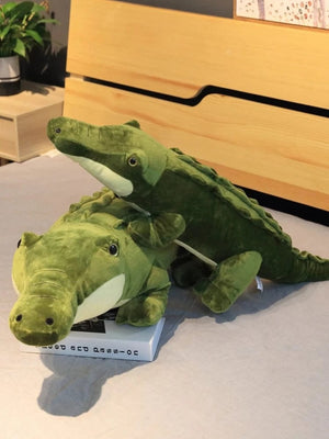 Planet Gates Simulation Large Soft Crocodile Plush Toy Fluffy Full Stuffed Animal Pillow Green Giant Alligator Sofa Cushion Kid Birthday Gift