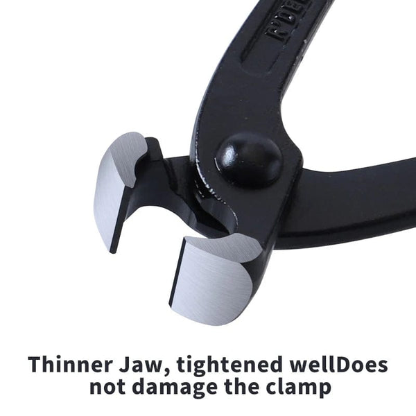 Planet Gates Single Ear Pincer Single Ear Clamp Pliers 8 Inch/200mm Carbon Steel Pincer Crimper Nail Puller for Automotive Repair Hand Tools