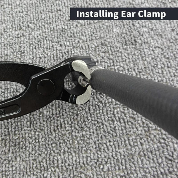 Planet Gates Single Ear Pincer Single Ear Clamp Pliers 8 Inch/200mm Carbon Steel Pincer Crimper Nail Puller for Automotive Repair Hand Tools