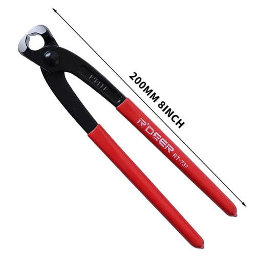 Planet Gates Single Ear Pincer Single Ear Clamp Pliers 8 Inch/200mm Carbon Steel Pincer Crimper Nail Puller for Automotive Repair Hand Tools