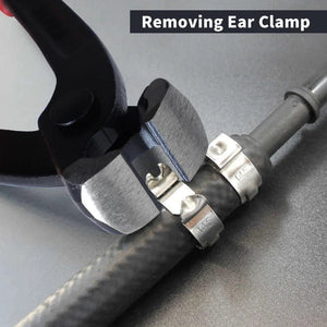 Planet Gates Single Ear Pincer Single Ear Clamp Pliers 8 Inch/200mm Carbon Steel Pincer Crimper Nail Puller for Automotive Repair Hand Tools