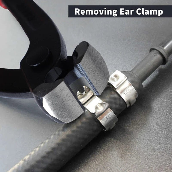 Planet Gates Single Ear Pincer Single Ear Clamp Pliers 8 Inch/200mm Carbon Steel Pincer Crimper Nail Puller for Automotive Repair Hand Tools