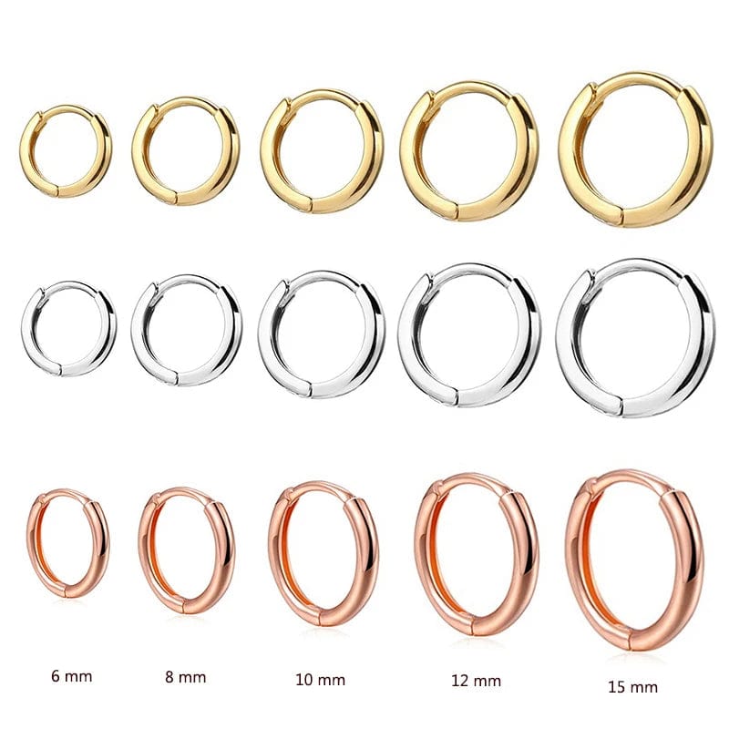 Planet Gates Single Minimal Gold Color Tiny Cartilage Hoop Earrings Glossy Earring Piercing Accessory Trendy Small Huggie Women Hoops For Men