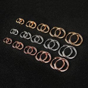 Planet Gates Single Minimal Gold Color Tiny Cartilage Hoop Earrings Glossy Earring Piercing Accessory Trendy Small Huggie Women Hoops For Men
