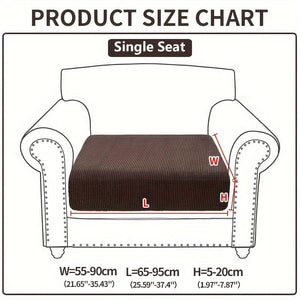 Planet Gates Single Seat / Coffee Color 1pc Waterproof Elastic Four Seasons Universal Stretch Sofa Cover, Simple Modern Style Non-slip Sofa Slipcover, Living Room Sofa Protector Couch Cover Suitable For Office Home Decor