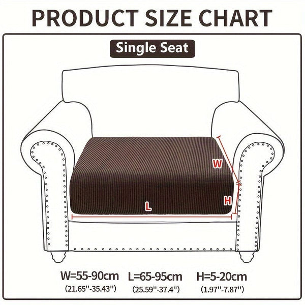Planet Gates Single Seat / Coffee Color 1pc Waterproof Elastic Four Seasons Universal Stretch Sofa Cover, Simple Modern Style Non-slip Sofa Slipcover, Living Room Sofa Protector Couch Cover Suitable For Office Home Decor