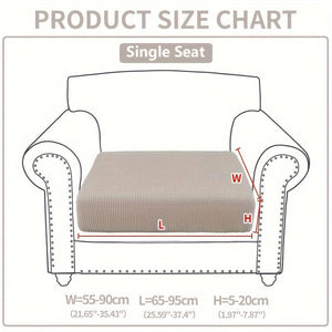 Planet Gates Single Seat / Creamy White 1pc Waterproof Elastic Four Seasons Universal Stretch Sofa Cover, Simple Modern Style Non-slip Sofa Slipcover, Living Room Sofa Protector Couch Cover Suitable For Office Home Decor
