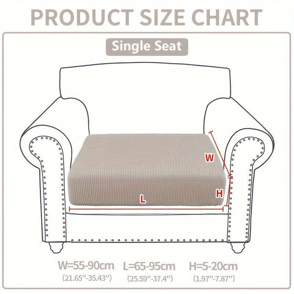 Planet Gates Single Seat / Creamy White 1pc Waterproof Elastic Four Seasons Universal Stretch Sofa Cover, Simple Modern Style Non-slip Sofa Slipcover, Living Room Sofa Protector Couch Cover Suitable For Office Home Decor