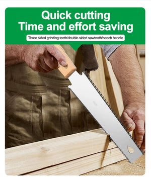 Planet Gates Single-sided Teeth Japanese Style Hand Saw Single/Double Sided Fine Tooth Wood Saw SK5 Steel Flexible Hand Saw Garden Hand Tool for Woodworking