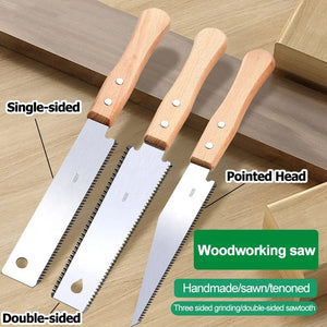 Planet Gates Single-sided Teeth Japanese Style Hand Saw Single/Double Sided Fine Tooth Wood Saw SK5 Steel Flexible Hand Saw Garden Hand Tool for Woodworking