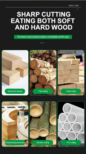 Planet Gates Single-sided Teeth Japanese Style Hand Saw Single/Double Sided Fine Tooth Wood Saw SK5 Steel Flexible Hand Saw Garden Hand Tool for Woodworking