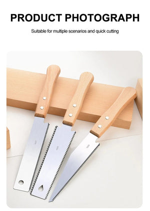 Planet Gates Single-sided Teeth Japanese Style Hand Saw Single/Double Sided Fine Tooth Wood Saw SK5 Steel Flexible Hand Saw Garden Hand Tool for Woodworking