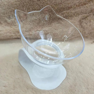 Planet Gates Single transparent Non-Slip Cat Single Double Pet Bowls With Stand Food Feed And Water Bowls Inclination Stand Cats Feeders Feeding Kitten Supplies
