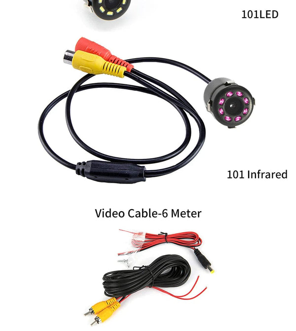 Planet Gates SINOVCLE Reverse Camera Rearview Car  Infrared Night With & Without LED Vehicle Backup Wiring Waterproof HD  Camera Kit