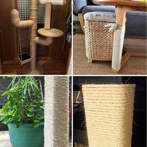 Planet Gates Sisal Rope Cat Tree DIY Scratching Post Toy Cat Climbing Frame Replacement Rope Desk Legs Binding Rope For Cat Sharpen Claw