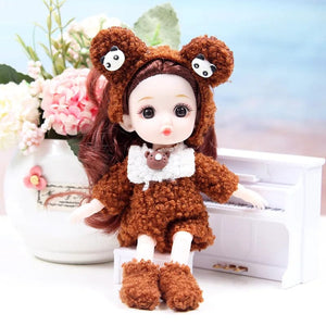 Planet Gates Sister raccoon Mini multi-joint Molly girl doll 17 cm changeable constant tide confused Barbie doll