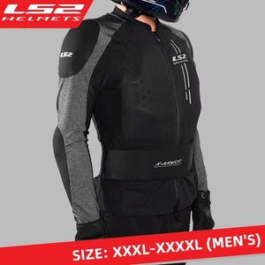 Planet Gates Size-3XL-4XL(Men) LS2 Original Motorcycle Soft Armor Jacket Summer Breathable X-Armor Motorbike Jacket Men Women Motocross Riding Clothing Jacket