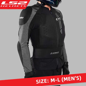 Planet Gates Size-M-L(Men) LS2 Original Motorcycle Soft Armor Jacket Summer Breathable X-Armor Motorbike Jacket Men Women Motocross Riding Clothing Jacket