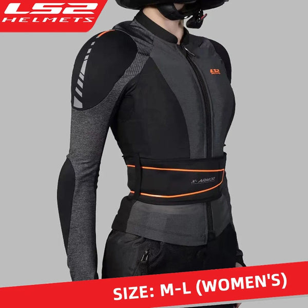 Planet Gates Size-M-L(women) LS2 Original Motorcycle Soft Armor Jacket Summer Breathable X-Armor Motorbike Jacket Men Women Motocross Riding Clothing Jacket
