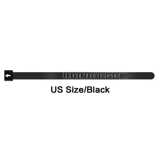 Planet Gates Sizer US Black KISMIS 1PC White/Black US/EU Sizes Wedding Ring Band Ring Sizer Measure Genuine Tester Finger Gauge Jewelry Accessory Tools