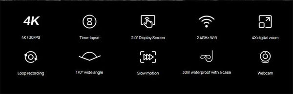 Planet Gates SJ4000 Air / Standard SJCAM SJ4000 Air Action Camera with 4K Video 30M Waterproof 2.4G WiFi Sports Camera Action Cam Sports Camera bicycle motorcycles