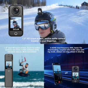 Planet Gates SJCAM C300 Pocket Action Camera 4K FHD With Long Battery Life Video 30M Waterproof 5G WiFi Camera Sport Action Cam