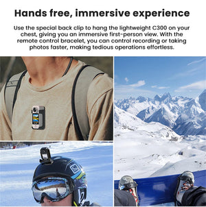 Planet Gates SJCAM C300 Pocket Action Camera 4K FHD With Long Battery Life Video 30M Waterproof 5G WiFi Camera Sport Action Cam